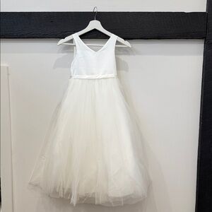 Azazie Elegant Ivory Tulle Kids Dress